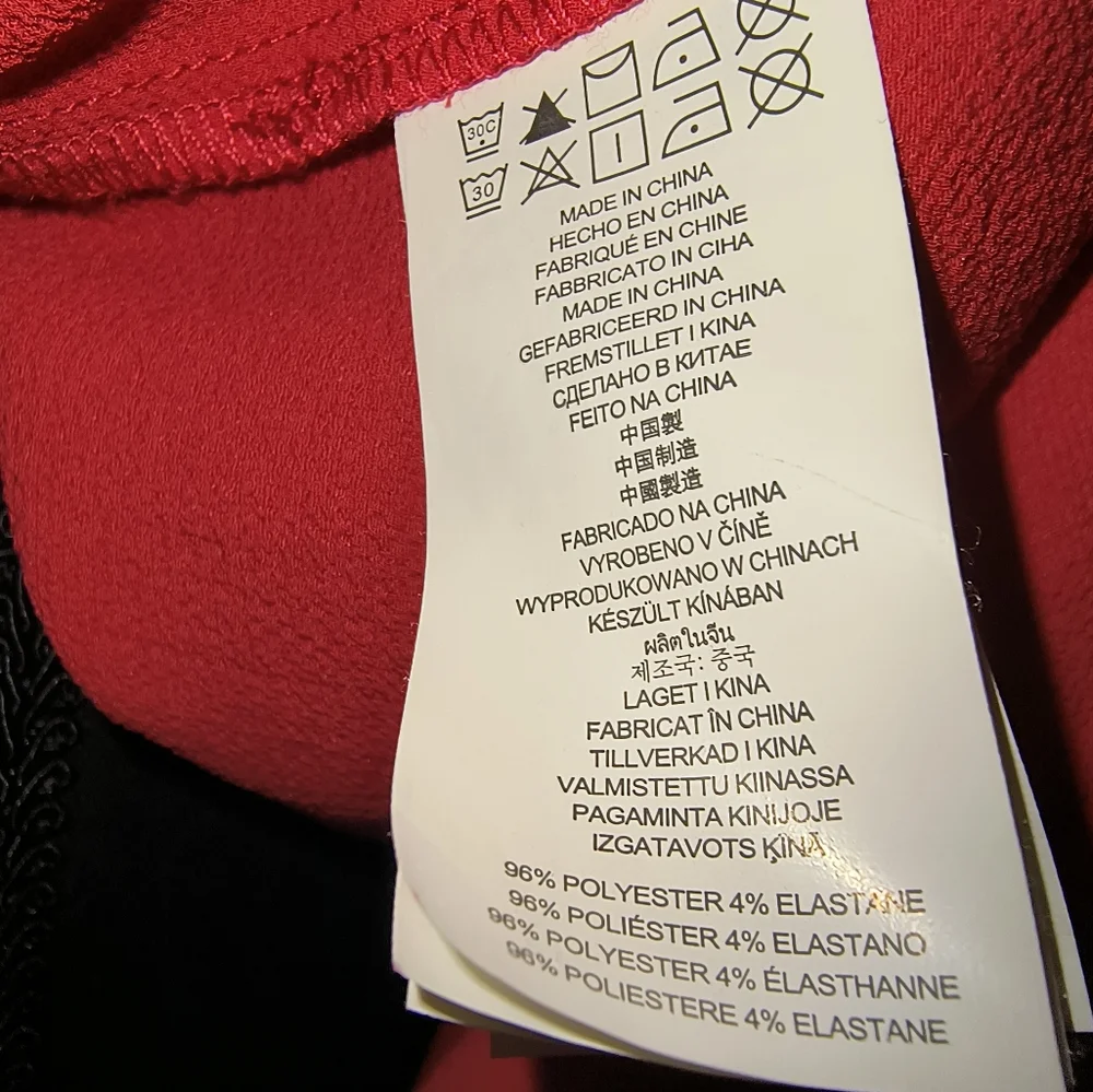 Michael Kors Red Studded Hi-Lo Hem Blouse in Size L - Picture 8 of 14